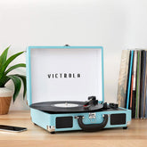 Bluetooth Suitcase Record Player with Built-In Speakers